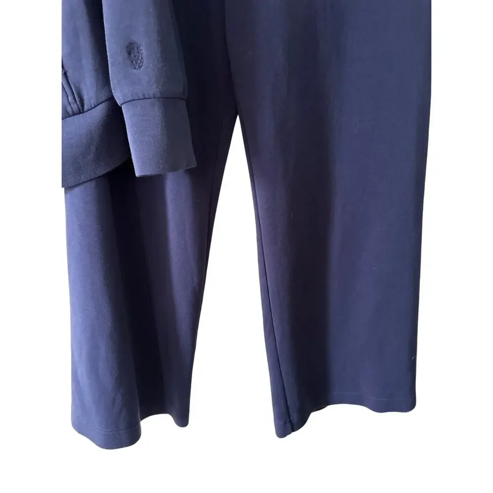 Tommy Bahama Palm Voyage Full Zip Jacket Wide Leg Pants Set Large Blue - Picture 4 of 6